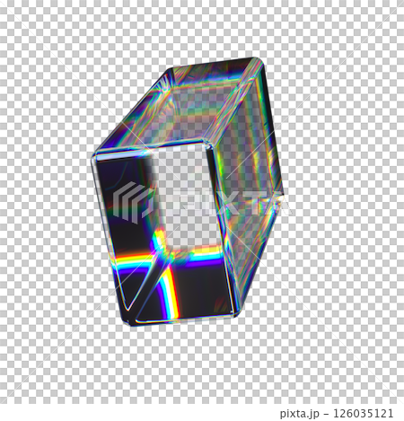 Transparent 3D Rectangle Glossy 126035121