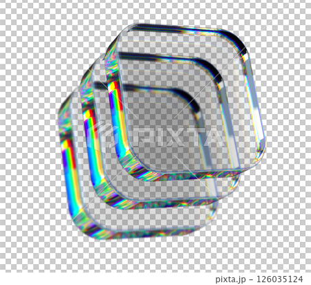 Transparent 3D Multicolor Cube Transparent 3D Multicolor Cube 126035124