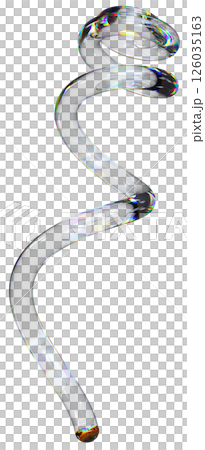Transparent glossy spiral with dispersion effect. 126035163