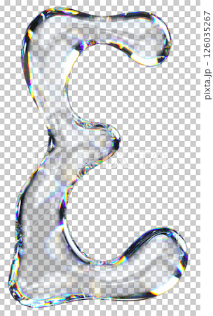 3d Transparent Liquid Letter E 3d Transparent Liquid Letter E 126035267