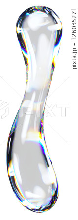 3d Transparent Liquid Letter I 126035271