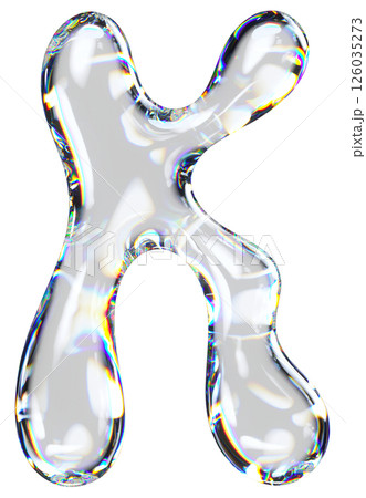 3d Transparent Liquid Letter K 126035273