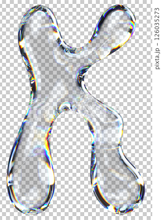 3d Transparent Liquid Letter K 126035273