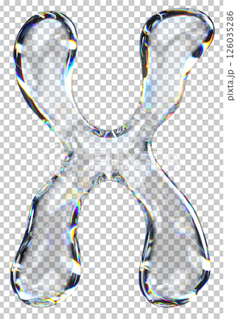 3d Transparent Liquid Letter X 3d Transparent Liquid Letter X 126035286