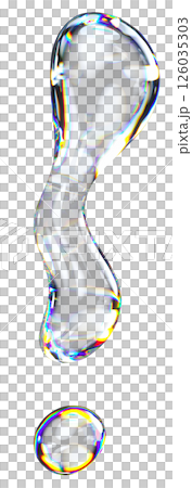 3d Transparent Liquid Exclamation Mark 3d Transparent Liquid Exclamation Mark 126035303