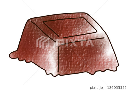 ゆるめシンプルな溶けたチョコレート アナログ風 ゆるめシンプルな溶けたチョコレート アナログ風 126035333