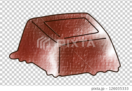 ゆるめシンプルな溶けたチョコレート アナログ風 ゆるめシンプルな溶けたチョコレート アナログ風 126035333