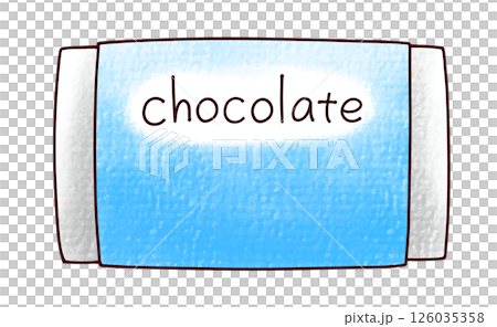 ゆるめシンプルな板チョコ　アナログ風 126035358