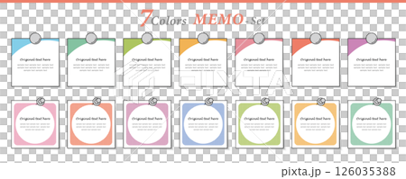 固定便箋套裝 - 色彩豐富、簡潔的設計素材 - 固定便箋套裝 - 色彩豐富、簡潔的設計素材 - 126035388