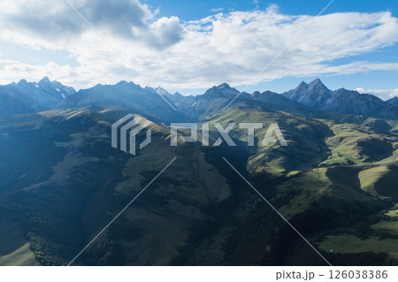 Beautiful high altitude mountains in Sichuan, China Beautiful high altitude mountains in Sichuan, China 126038386