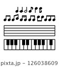 丸っこい音楽記号セット 126038609