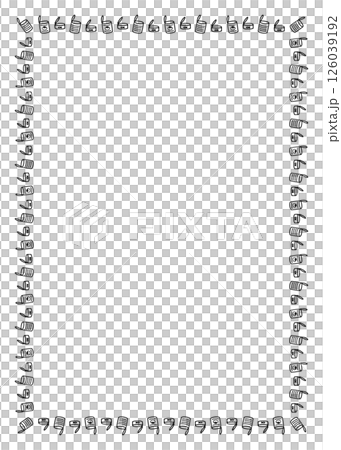 簡單手繪可愛的空罐方框 126039192