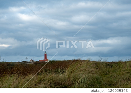 Eierland, De Cocksdorp, Texel, The Netherlands, Oktober 28th, 2024, A Stunning Lighthouse Against a Eierland, De Cocksdorp, Texel, The Netherlands, Oktober 28th, 2024, A Stunning Lighthouse Against a 126039548