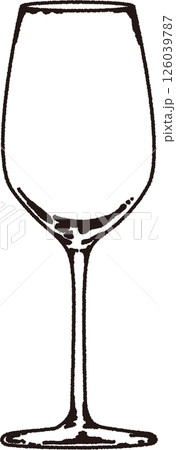 線画のワイングラスのイラスト 線画のワイングラスのイラスト 126039787