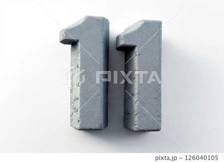 Imposing Concrete Numbers Create a Striking Display of the Number Eleven. Generative AI Imposing Concrete Numbers Create a Striking Display of the Number Eleven. Generative AI 126040105