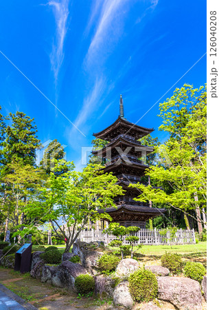 【新潟県_妙宣寺】新潟県内に現存する唯一の『五重塔』 春編 　4月 126040208