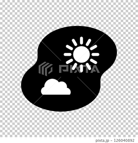 Sun and clouds icon illustration Sun and clouds icon illustration 126040892