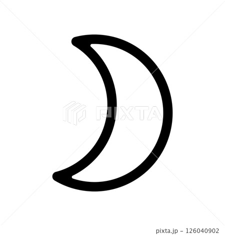 三日月のアイコンイラスト 126040902