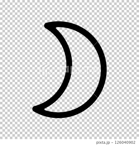三日月のアイコンイラスト 126040902