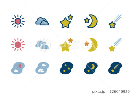 天気に関するアイコンセット 天気に関するアイコンセット 126040929