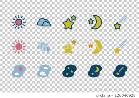 天気に関するアイコンセット 天気に関するアイコンセット 126040929