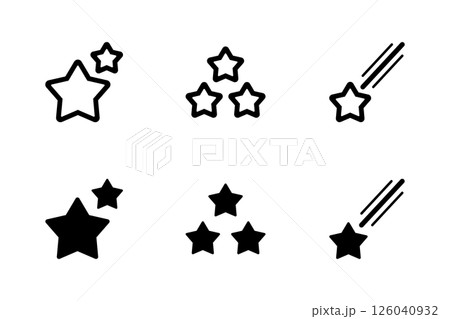 星のアイコンセット 126040932