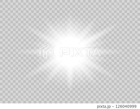 Sun icon in flat style. Realistic sunlight effect vector illustration on isolated background. Sunset sign business concept. Sun icon in flat style. Realistic sunlight effect vector illustration on isolated background. Sunset sign business concept. 126040999