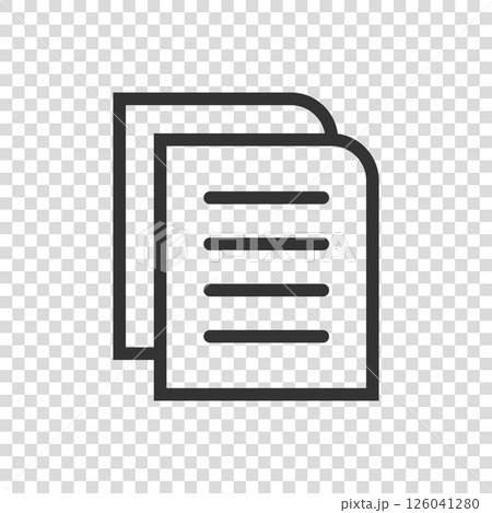 Contract document icon in flat style. Report folder stamp vector illustration on isolated background. Paper sheet sign business concept. Contract document icon in flat style. Report folder stamp vector illustration on isolated background. Paper sheet sign business concept. 126041280