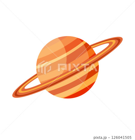 Saturn planet icon in flat style. Outer space vector illustration on isolated background. Astronomy cosmos sign business concept. Saturn planet icon in flat style. Outer space vector illustration on isolated background. Astronomy cosmos sign business concept. 126041505