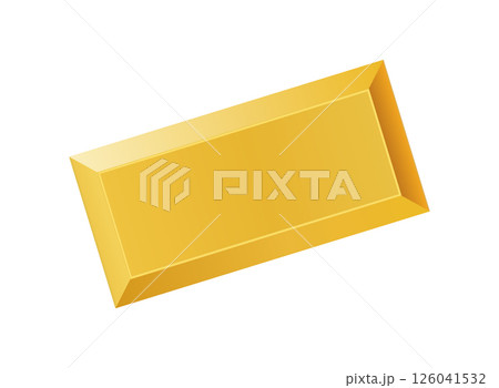 Gold bar stack icon in flat style. Golden ingot vector illustration on isolated background. Financial treasure sign business concept. 126041532