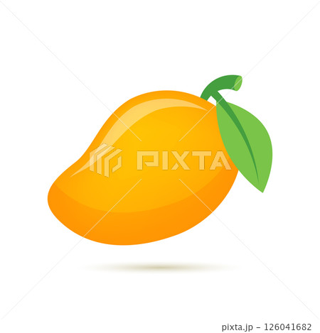 Fresh mango fruit icon in flat style. Tropical plant vector illustration on isolated background. Healthy food sign business concept. Fresh mango fruit icon in flat style. Tropical plant vector illustration on isolated background. Healthy food sign business concept. 126041682