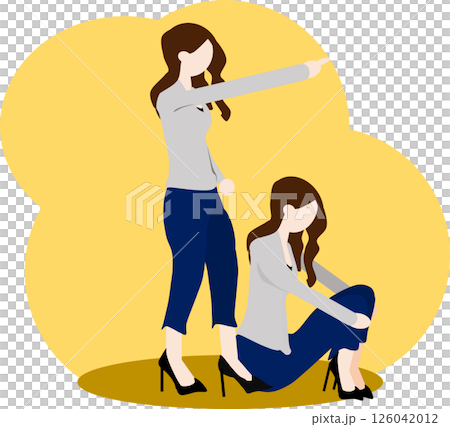 Illustration of a woman having trouble at work 126042012