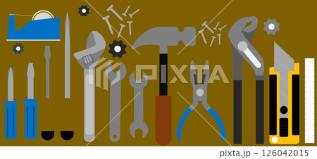 工具のグラフィック素材イラスト 126042015