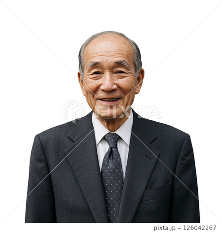 スーツを着た高齢者 スーツを着た高齢者 126042267
