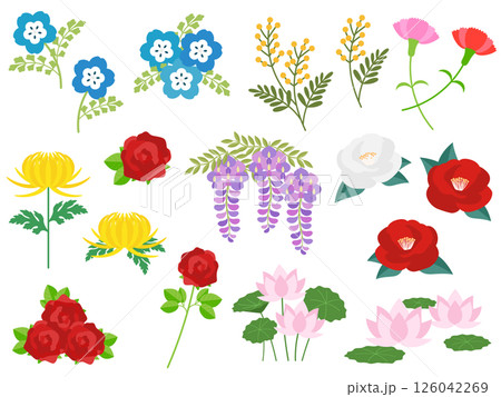 お花のアイコンセット 126042269