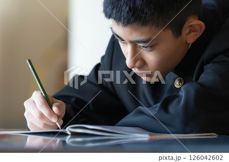 勉強する男子学生 126042602