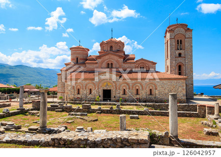Church of Saints Clement and Panteleimon and historic district of Plaoshnik in Ohrid, North Macedonia 126042957