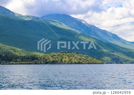 View of Lake Ohrid in North Macedonia 126042959