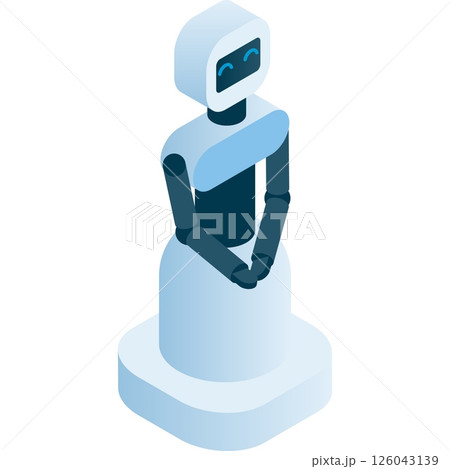 Robot ai machine isometric vector icon isolated 126043139