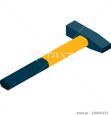 Hammer vector icon build carpenter tool isolated 126043212