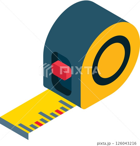 Ruler measure tape vector meter roulette icon Ruler measure tape vector meter roulette icon 126043216