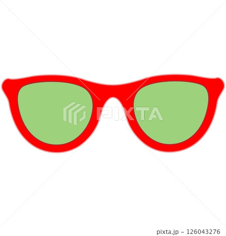 Summer beach sunglasses vector eye glasses icon Summer beach sunglasses vector eye glasses icon 126043276