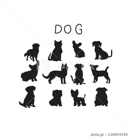 Dog silhouette Dog silhouette 126043540