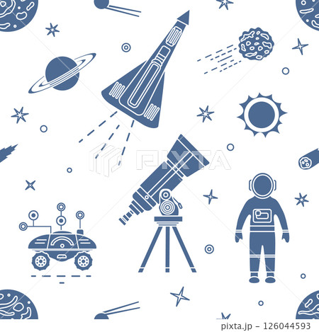 Space Pattern Telescope Planets Shuttle Galaxy 126044593