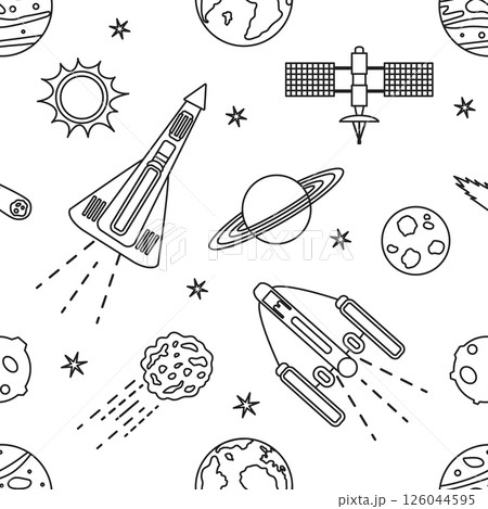 Space Pattern Telescope Planets Shuttle Galaxy Space Pattern Telescope Planets Shuttle Galaxy 126044595
