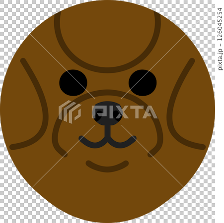 一隻生氣的玩具貴賓犬的圓形插圖 一隻生氣的玩具貴賓犬的圓形插圖 126045254