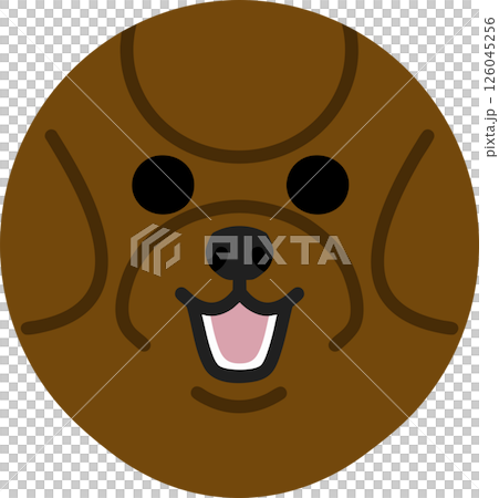 Smiling Toy Poodle Round Illustration 126045256