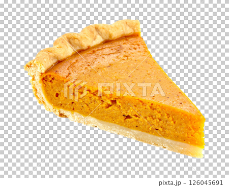 Golden Slice of Homemade Pumpkin Pie Golden Slice of Homemade Pumpkin Pie 126045691