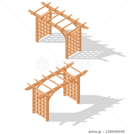 Gate pergola icon isometric vector 126046040