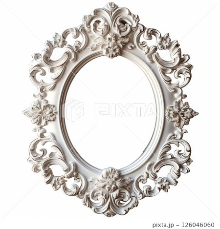 Openwork oval silver colored frame 126046060